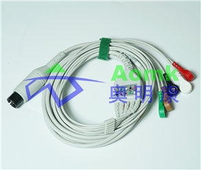 3.5M ECG lead wire (straight head 6PIN integrated five lead wire buckle American standard) AE013I5SA